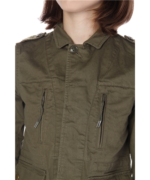 BEAUTY&YOUTH UNITED ARROWS(ビューティーアンドユースユナイテッドアローズ)の「BY ブロークンF2アーミージャケット ◆(ミリタリージャケット・レディース・オリーブ/モカ・SMALL/MEDIUM)」の9枚目の写真