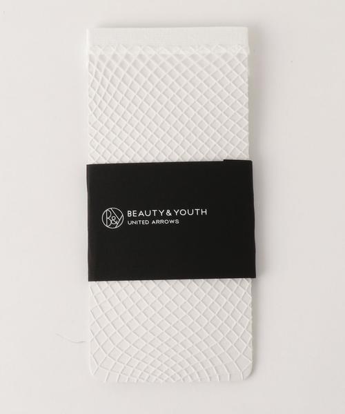 BEAUTY&YOUTH UNITED ARROWS（ビューティーアンドユースユナイテッドアローズ）の「BYフィッシュネット ショートソックス ◆（ソックス/靴下・レディース・ホワイト/ブラック・FREE）」の2枚目の写真