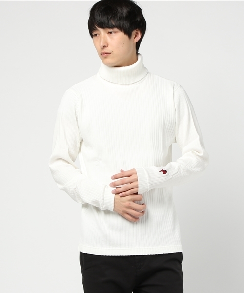 HYSTERIC GLAMOUR（ヒステリックグラマー）の「EVIL WOMAN刺繍 タートルネックTシャツ（Tシャツ/カットソー・メンズ・ブラック/ホワイト/トップグレー・SMALL/LARGE/MEDIUM）」の5枚目の写真