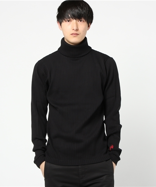 HYSTERIC GLAMOUR（ヒステリックグラマー）の「EVIL WOMAN刺繍 タートルネックTシャツ（Tシャツ/カットソー・メンズ・ブラック/ホワイト/トップグレー・SMALL/LARGE/MEDIUM）」の7枚目の写真