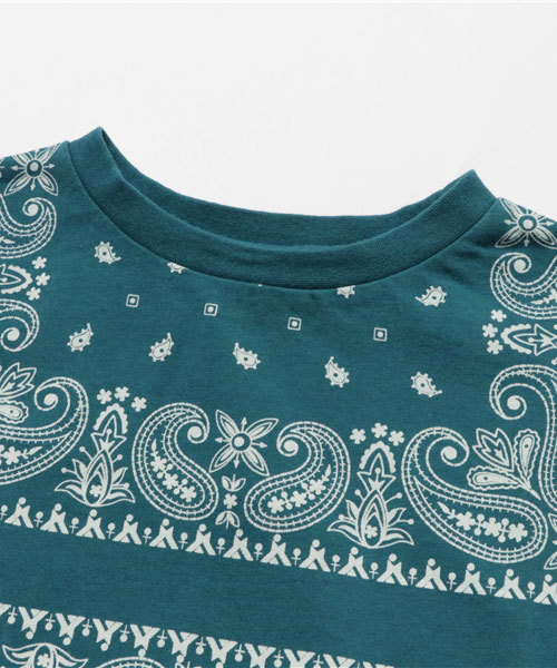 MOUSSY（マウジー）の「BIG BANDANA kids T/S（Tシャツ/カットソー・キッズ・ダークネイビー/ピンク系その他/グリーン系その他・110/100）」の5枚目の写真