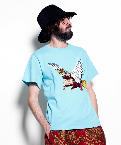ALDIES（アールディーズ）の「Eagle T / イーグルT（Tシャツ/カットソー・メンズ・ブラック/ライトブルー/ホワイト/バーガンディー・SMALL/LARGE/MEDIUM/X-LARGE/X-SMALL）」の4枚目の写真