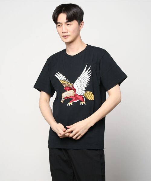 ALDIES（アールディーズ）の「Eagle T / イーグルT（Tシャツ/カットソー・メンズ・ブラック/ライトブルー/ホワイト/バーガンディー・SMALL/LARGE/MEDIUM/X-LARGE/X-SMALL）」の3枚目の写真