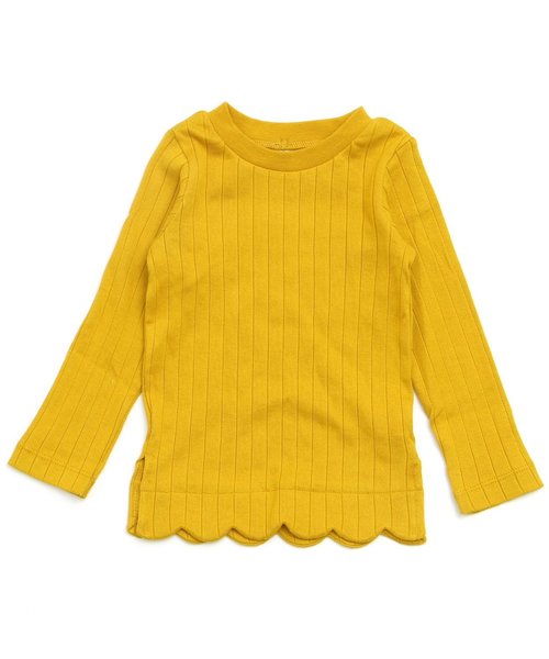 apres les cours(アプレレクール)の「ベアトップ×裾スカラップTシャツ(Tシャツ/カットソー・キッズ・グレー/レッド/イエロー・100/110/120/130/140/80/90)」の9枚目の写真