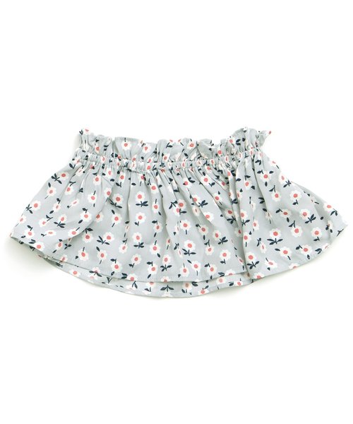 apres les cours(アプレレクール)の「ベアトップ×裾スカラップTシャツ(Tシャツ/カットソー・キッズ・グレー/レッド/イエロー・100/110/120/130/140/80/90)」の4枚目の写真