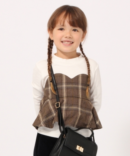 GLOBAL WORK（グローバルワーク）の「【キッズ】アソートビスチェレイヤー長袖/772297（Tシャツ/カットソー・キッズ・グレー/ブラウン/ブラック・LARGE/MEDIUM/SMALL/X-LARGE/XX-LARGE）」の3枚目の写真