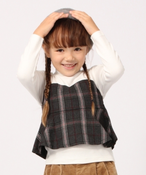 GLOBAL WORK（グローバルワーク）の「【キッズ】アソートビスチェレイヤー長袖/772297（Tシャツ/カットソー・キッズ・グレー/ブラウン/ブラック・LARGE/MEDIUM/SMALL/X-LARGE/XX-LARGE）」の2枚目の写真