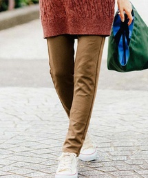 リブ　イン　コンフォート　裏面微起毛でふんわりやさしい暖かさ　ストレッチプルオンパンツ