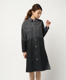 panasea | オーバーサイズグラデーションデニムシャツ(シャツワンピース)