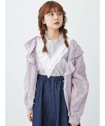 merry jenny | カラーチェックガーゼブルゾン(ブルゾン)