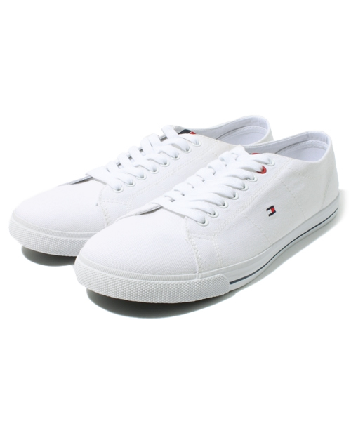 TOMMY HILFIGER（トミーヒルフィガー）の「GLASGOW 1A（スニーカー・メンズ・ホワイト/ネイビー/レッド・26.0cm/26.5cm/27.5cm/28.0cm/25.0cm）」の2枚目の写真