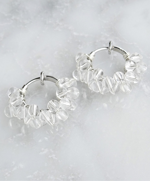 tone(トーン)の「【marinaJEWELRY】SV/Crystal Quartz wrapped earring(イヤリング・レディース・その他・S)」の4枚目の写真