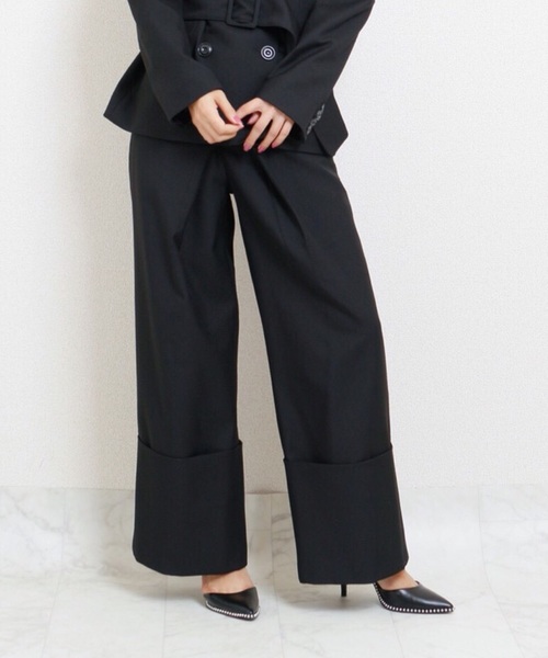 LADYMADE(レディメイド)の「クロスフロントワイドパンツ(その他パンツ・レディース・その他1/その他2/ブラック・FREE)」の2枚目の写真