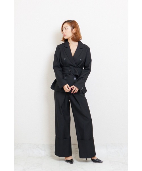 LADYMADE(レディメイド)の「クロスフロントワイドパンツ(その他パンツ・レディース・その他1/その他2/ブラック・FREE)」の7枚目の写真