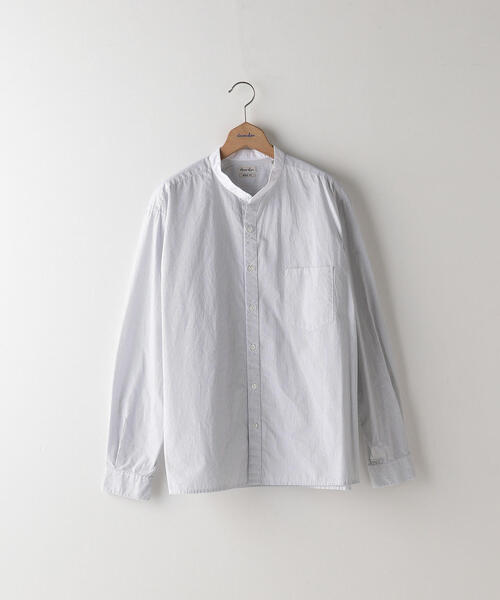 Steven Alan（スティーブンアラン）の「＜Steven Alan＞COTTON STRIPE BAND COLLAR CLERIC SHIRT-BOLD/シャツ（シャツ/ブラウス・メンズ・ネイビー/ホワイト・X-LARGE/LARGE/MEDIUM/SMALL）」の11枚目の写真