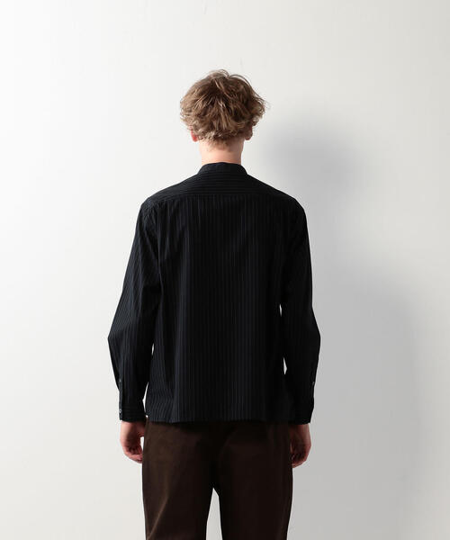 Steven Alan（スティーブンアラン）の「＜Steven Alan＞COTTON STRIPE BAND COLLAR CLERIC SHIRT-BOLD/シャツ（シャツ/ブラウス・メンズ・ネイビー/ホワイト・X-LARGE/LARGE/MEDIUM/SMALL）」の10枚目の写真