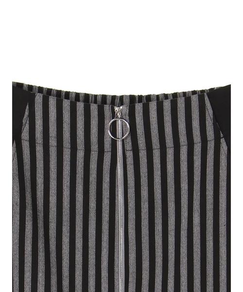 YECCA VECCA（イェッカヴェッカ）の「ストライプ柄ZIPタイトスカート（スカート・レディース・グレー/キャメル・FREE）」の9枚目の写真