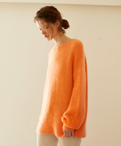 WALANCE（ワランス）の「カラーモヘアニット/wa...lance★★（ニット/セーター・レディース・オレンジ/ラベンダー/ライトグリーン・MEDIUM）」の6枚目の写真