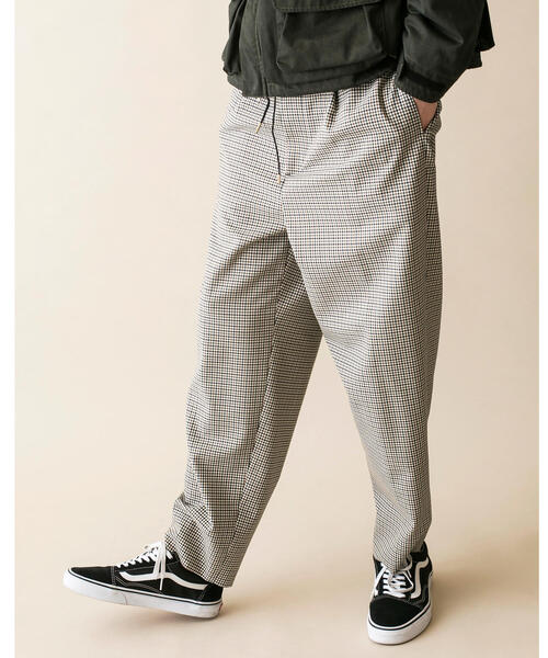 MONKEY TIME(モンキータイム)の「<monkey time> TW CHECK WIDE 1P PANTS/ワイドパンツ(スラックス・メンズ・ナチュラル/ベージュ・LARGE/MEDIUM/SMALL)」の8枚目の写真