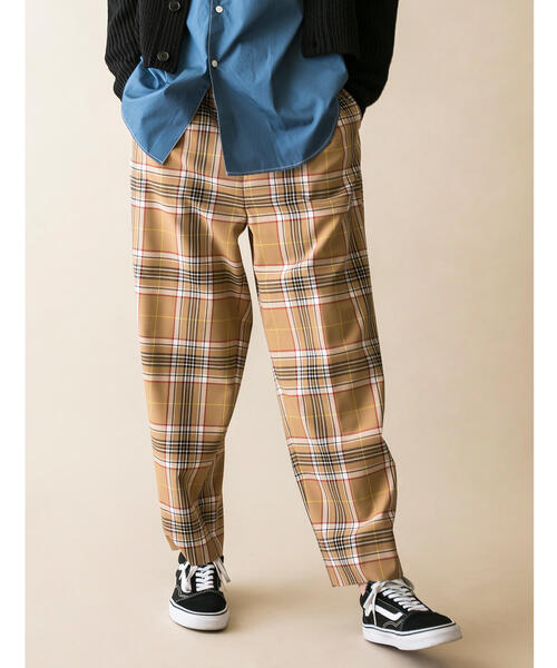 MONKEY TIME(モンキータイム)の「<monkey time> TW CHECK WIDE 1P PANTS/ワイドパンツ(スラックス・メンズ・ナチュラル/ベージュ・LARGE/MEDIUM/SMALL)」の14枚目の写真