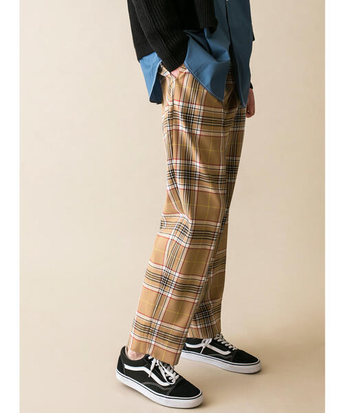 MONKEY TIME(モンキータイム)の「<monkey time> TW CHECK WIDE 1P PANTS/ワイドパンツ(スラックス・メンズ・ナチュラル/ベージュ・LARGE/MEDIUM/SMALL)」の16枚目の写真