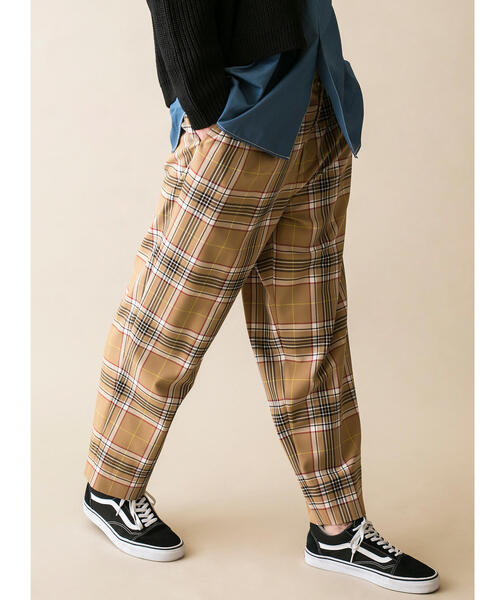 MONKEY TIME(モンキータイム)の「<monkey time> TW CHECK WIDE 1P PANTS/ワイドパンツ(スラックス・メンズ・ナチュラル/ベージュ・LARGE/MEDIUM/SMALL)」の17枚目の写真