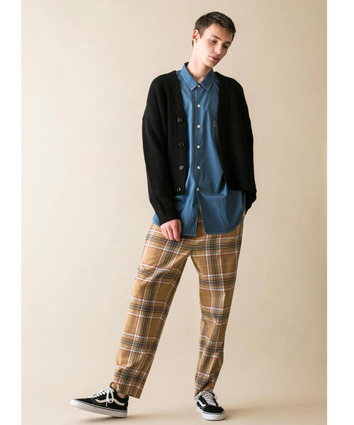 MONKEY TIME(モンキータイム)の「<monkey time> TW CHECK WIDE 1P PANTS/ワイドパンツ(スラックス・メンズ・ナチュラル/ベージュ・LARGE/MEDIUM/SMALL)」の4枚目の写真