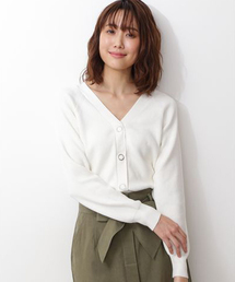 NATURAL BEAUTY BASIC | 【andGIRL 4月号掲載】リングスナップ釦カーデ(カーディガン/ボレロ)