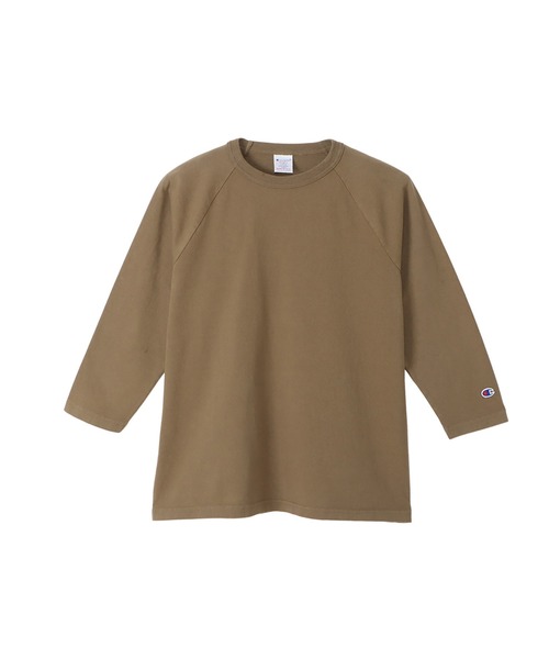 Champion(チャンピオン)の「【Champion/チャンピオン】メンズ MADE IN USA ティーテンイレブン ラグラン3/4スリーブTシャツ(Tシャツ/カットソー・メンズ・ホワイト/ブラック/ネイビー/モスグリーン/イエロー/アッシュブラウン/グレー×サックスブルー/ブルー系その他2/レッド系その他7・MEDIUM/LARGE/X-LARGE/SMALL)」の4枚目の写真