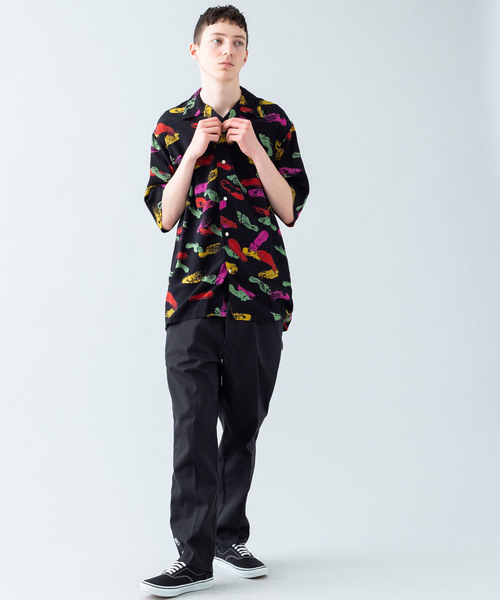 BOW WOW（バウワウ）の「【BOWWOW】I CAN KICK ハワイアンシャツ（シャツ/ブラウス・メンズ・ブラック・MEDIUM/LARGE）」の9枚目の写真