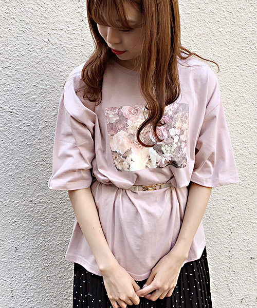 apres jour(アプレジュール)の「アソートプリントBIGTシャツ【ZOZOTOWN限定アイテム】(Tシャツ/カットソー・レディース・ブラック/ブルー/ライトグリーン/ホワイト系その他2/ホワイト系その他3/ホワイト系その他4/ベビーピンク/スミクロ/レッド/ホワイト系その他・フリー)」の19枚目の写真