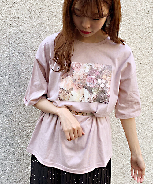 apres jour(アプレジュール)の「アソートプリントBIGTシャツ【ZOZOTOWN限定アイテム】(Tシャツ/カットソー・レディース・ブラック/ブルー/ライトグリーン/ホワイト系その他2/ホワイト系その他3/ホワイト系その他4/ベビーピンク/スミクロ/レッド/ホワイト系その他・フリー)」の13枚目の写真