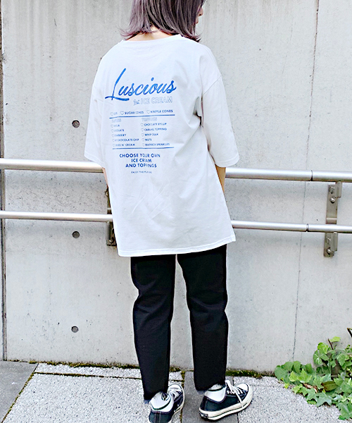 apres jour(アプレジュール)の「アソートプリントBIGTシャツ【ZOZOTOWN限定アイテム】(Tシャツ/カットソー・レディース・ブラック/ブルー/ライトグリーン/ホワイト系その他2/ホワイト系その他3/ホワイト系その他4/ベビーピンク/スミクロ/レッド/ホワイト系その他・フリー)」の14枚目の写真