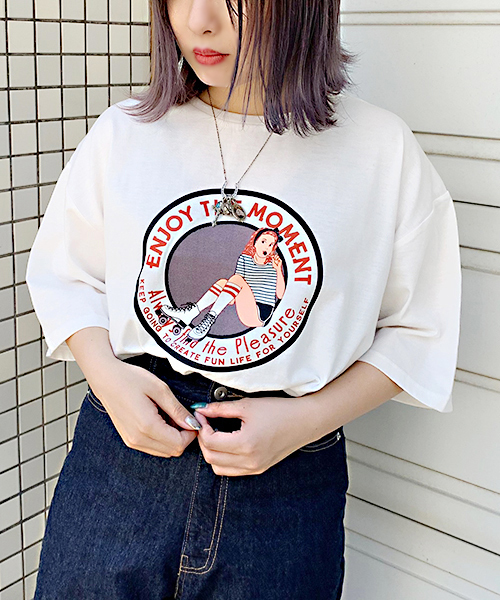 apres jour(アプレジュール)の「アソートプリントBIGTシャツ【ZOZOTOWN限定アイテム】(Tシャツ/カットソー・レディース・ブラック/ブルー/ライトグリーン/ホワイト系その他2/ホワイト系その他3/ホワイト系その他4/ベビーピンク/スミクロ/レッド/ホワイト系その他・フリー)」の21枚目の写真