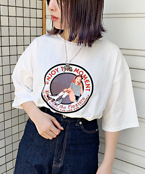 apres jour(アプレジュール)の「アソートプリントBIGTシャツ【ZOZOTOWN限定アイテム】(Tシャツ/カットソー・レディース・ブラック/ブルー/ライトグリーン/ホワイト系その他2/ホワイト系その他3/ホワイト系その他4/ベビーピンク/スミクロ/レッド/ホワイト系その他・フリー)」の15枚目の写真