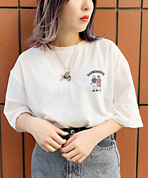 apres jour(アプレジュール)の「アソートプリントBIGTシャツ【ZOZOTOWN限定アイテム】(Tシャツ/カットソー・レディース・ブラック/ブルー/ライトグリーン/ホワイト系その他2/ホワイト系その他3/ホワイト系その他4/ベビーピンク/スミクロ/レッド/ホワイト系その他・フリー)」の16枚目の写真