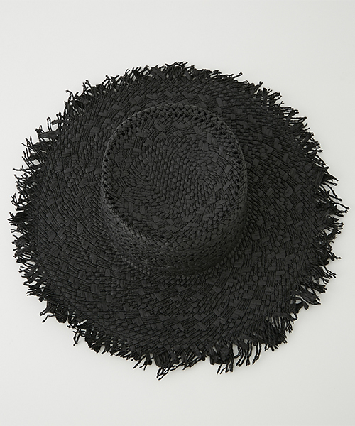 AZUL by moussy（アズールバイマウジー）の「WIDE BRIM BOATER/ワイドブリムボーターハット（ハット・レディース・ブラック/ベージュ・FREE）」の3枚目の写真