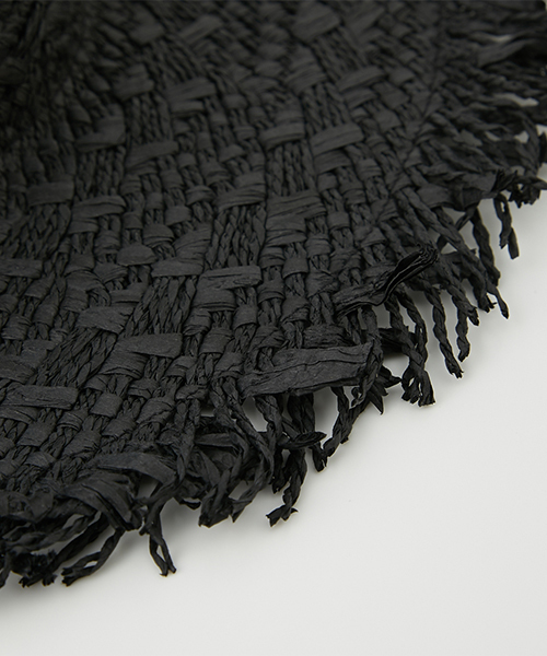 AZUL by moussy（アズールバイマウジー）の「WIDE BRIM BOATER/ワイドブリムボーターハット（ハット・レディース・ブラック/ベージュ・FREE）」の9枚目の写真