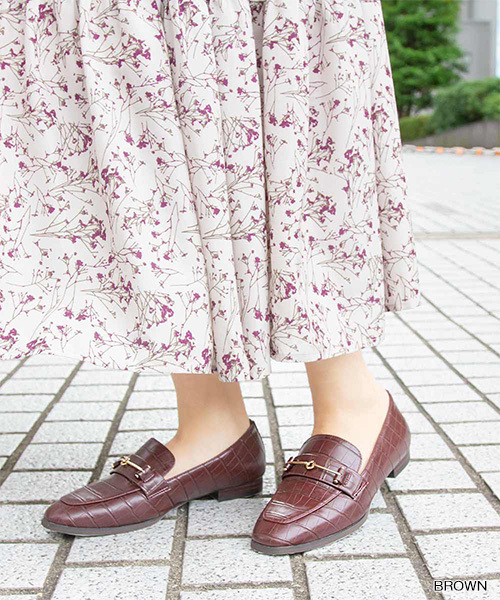 RANDA（ランダ）の「スクエアトゥベーシックローファー（ローファー・レディース・ブラック/ブラウン/アイボリー・LL/S/M/L）」の3枚目の写真