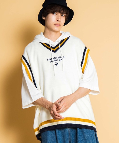 BEVERLY HILLS POLO CLUB�i�r�o���[�q���Y�|���N���u�j�́u��WEGO/BEVERLY HILLS POLO CLUB�ʒ��j�b�g�x�X�g�i�x�X�g�j�v�b�z���C�g