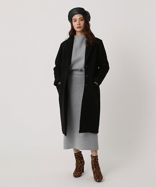 AZUL by moussy（アズールバイマウジー）の「CHESTR COAT/チェスターコート（チェスターコート・レディース・ブラック/カーキ/ブラック系その他/ライトベージュ・SMALL/MEDIUM/LARGE）」の2枚目の写真