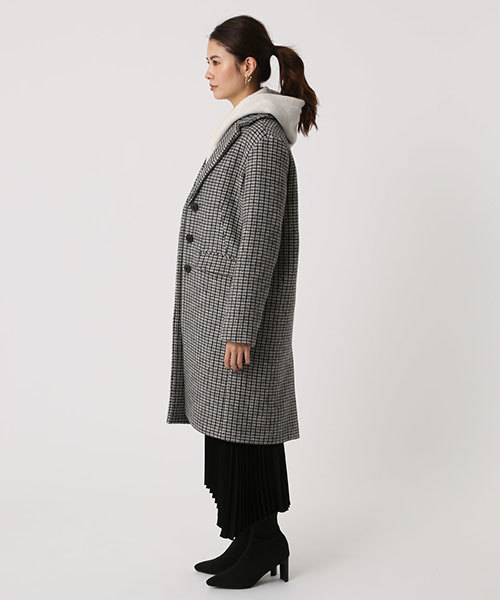 AZUL by moussy（アズールバイマウジー）の「CHESTR COAT/チェスターコート（チェスターコート・レディース・ブラック/カーキ/ブラック系その他/ライトベージュ・SMALL/MEDIUM/LARGE）」の5枚目の写真