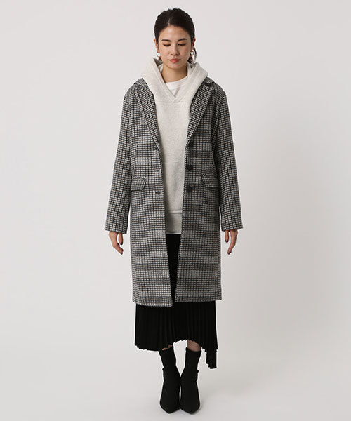 AZUL by moussy（アズールバイマウジー）の「CHESTR COAT/チェスターコート（チェスターコート・レディース・ブラック/カーキ/ブラック系その他/ライトベージュ・SMALL/MEDIUM/LARGE）」の12枚目の写真