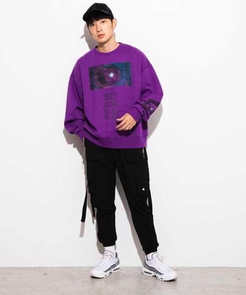 WEGO（ウィゴー）の「WEGO/Photographプルオーバー（スウェット・メンズ・パープル/ブラック/ブラック系その他/ホワイト・LARGE/MEDIUM）」の13枚目の写真