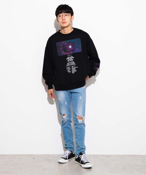 WEGO（ウィゴー）の「WEGO/Photographプルオーバー（スウェット・メンズ・パープル/ブラック/ブラック系その他/ホワイト・LARGE/MEDIUM）」の8枚目の写真