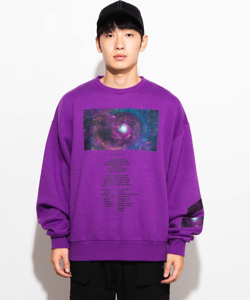 WEGO（ウィゴー）の「WEGO/Photographプルオーバー（スウェット・メンズ・パープル/ブラック/ブラック系その他/ホワイト・LARGE/MEDIUM）」の6枚目の写真