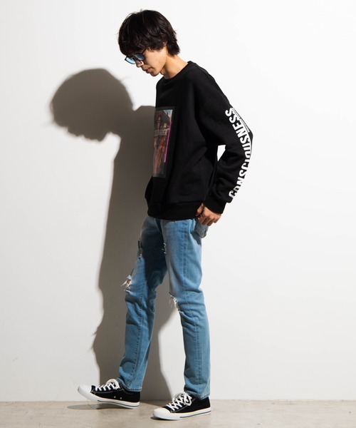 WEGO（ウィゴー）の「WEGO/Photographプルオーバー（スウェット・メンズ・パープル/ブラック/ブラック系その他/ホワイト・LARGE/MEDIUM）」の21枚目の写真