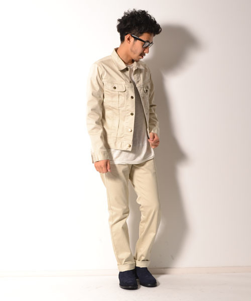 AMERICAN RAG CIE(アメリカンラグシー)の「LEE × AMERICAN RAG CIE 別注ストレッチウェスターナジャケット∴(デニムジャケット・メンズ・ホワイト/ブラック・SMALL/LARGE/MEDIUM)」の18枚目の写真