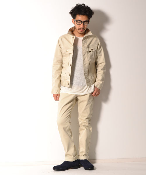 AMERICAN RAG CIE(アメリカンラグシー)の「LEE × AMERICAN RAG CIE 別注ストレッチウェスターナジャケット∴(デニムジャケット・メンズ・ホワイト/ブラック・SMALL/LARGE/MEDIUM)」の8枚目の写真