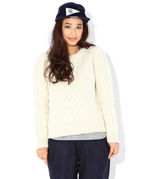 BEAMS BOY | BEAMS BOY / 3ゲージ アラン クルーネック ニット(ニット/セーター)